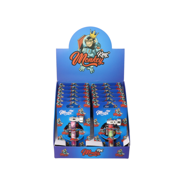1 Monkey King Pfeife Metall verschiedene Motive 9cm + Siebe